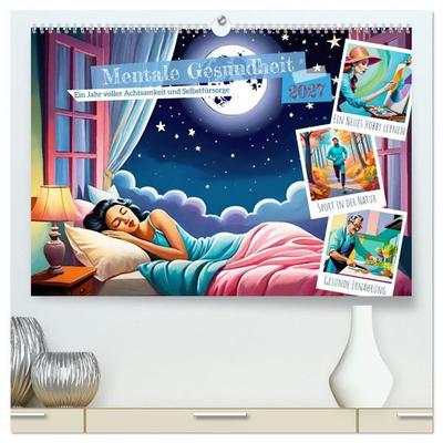 Mentale Gesundheit (hochwertiger Premium Wandkalender 2027 DIN A2 quer), Kunstdruck in Hochglanz