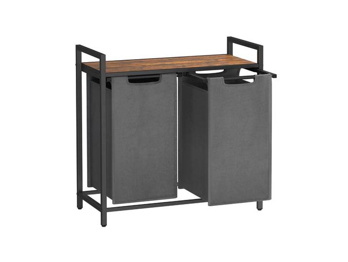 Hansiro Wäschekorb Basra, Grau, Metall, 33x72x73 cm, Haushalt & Reinigung, Wäschepflege, Wäschekörbe & Tonnen