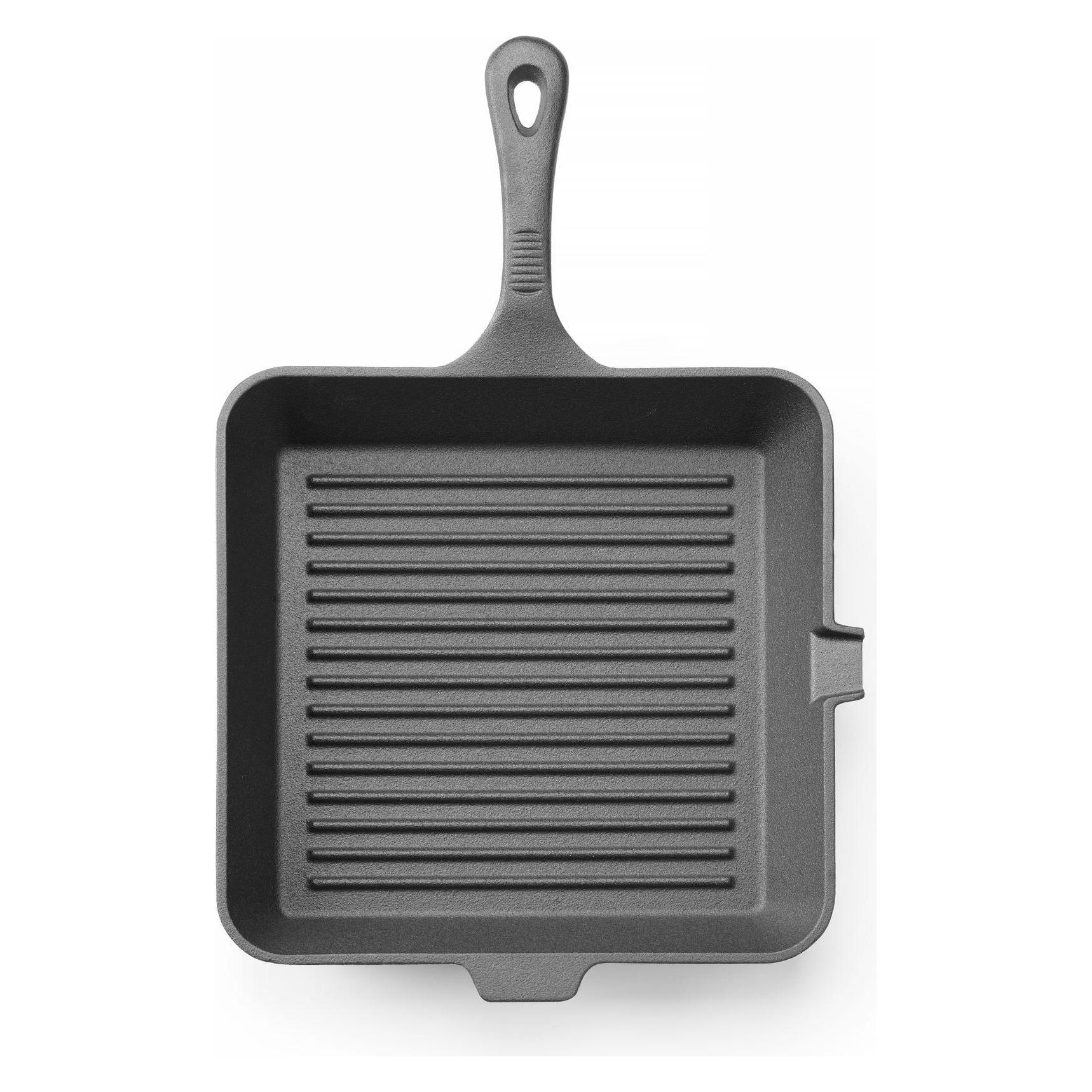 Hendi Gusseisen-Grillpfanne Schwarz (Grillpfanne, Gusseisen) (629369)