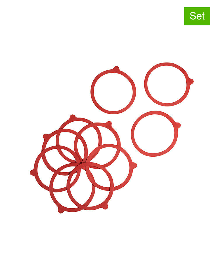 Profiline 2er-Set: Gummidichtungen in Rot - 2x 10 Stück - onesize
