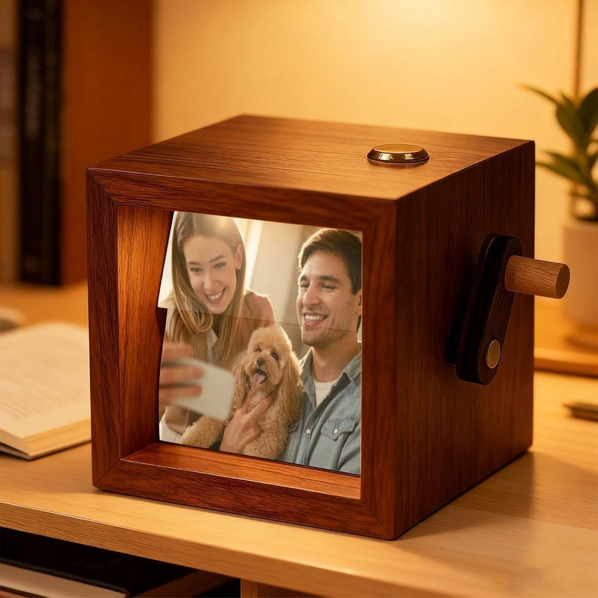 Foto Flipbox Animatie Album met Handmatige Kruk - 8 x 8 x 10 cm