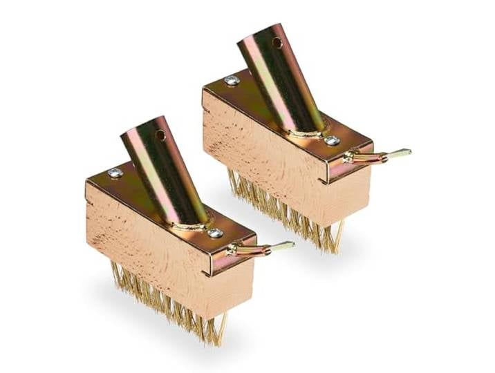 Relaxdays Brosse à joints en lot de 2\, pour éliminer les mauvaises herbes et la mousse\, pour le jardin\, nature et doré