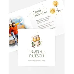 Neujahrskarten selbst gestalten mit Spruch und Fotos im Onlinedesigner bei Meine-Kartenmanufaktur.de