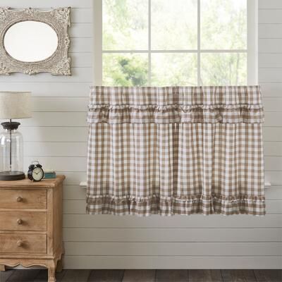 VHC Brands Annie Buffalo Portabella Check Ruffled Tier Set