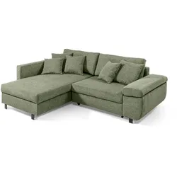 filippo Ecksofa mit Funktion Livorno Stoff Grün