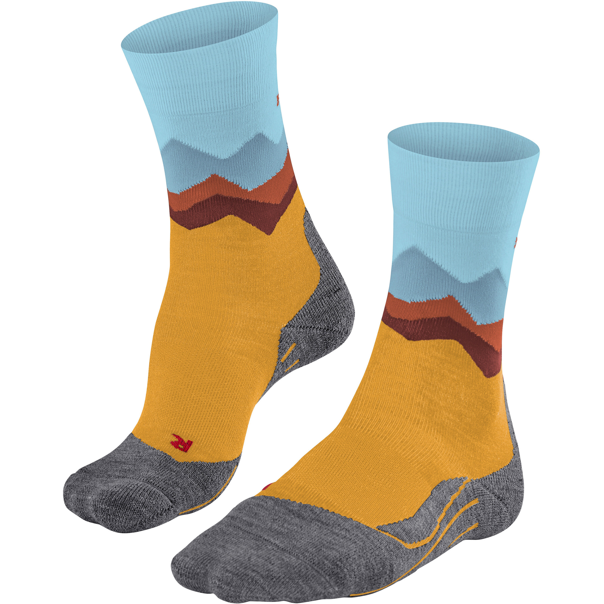 Falke TK2 Crest Damen Wandersocken gelb Größe 41 Camping Atmungsaktiv