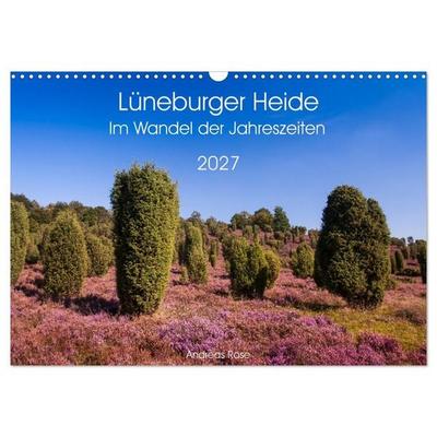 Lüneburger Heide – Im Wandel der Jahreszeiten (Wandkalender 2027 DIN A3 quer), CALVENDO Monatskalender