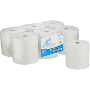 Scott Handtuchrollen Essential XL, 6687, 1-lagig, weiß, 19,8cm x 354m, 6 Rollen