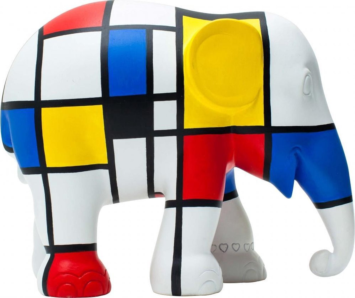 Elephant Parade Hommage to Mondriaan Handgemaakt Olifantenstandbeeld 30 cm