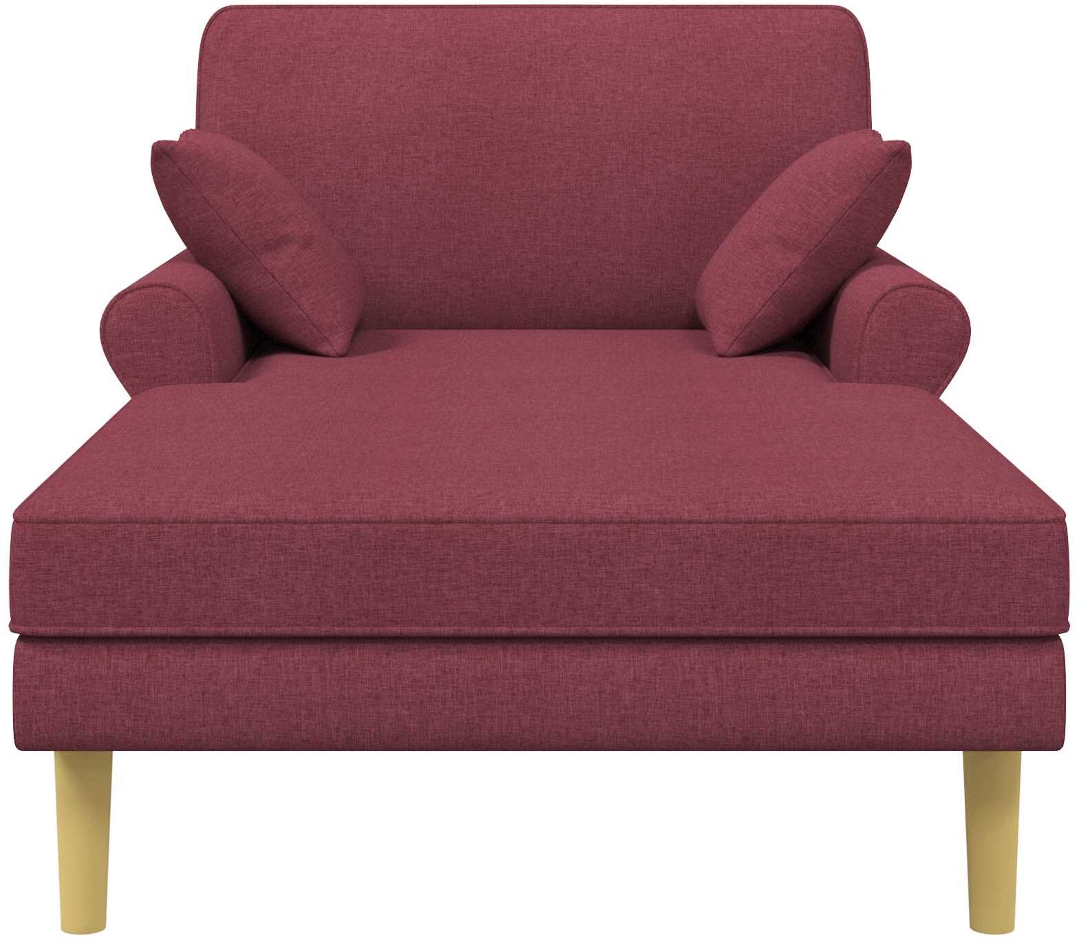 vidaXL Méridienne Bordeaux Tissu