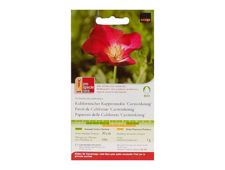 ProSpecieRara Bio Kappenmohn Carminkönig