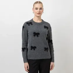STEFFEN SCHRAUT Pullover Rundhalsausschnitt Schleifenmuster leger weit