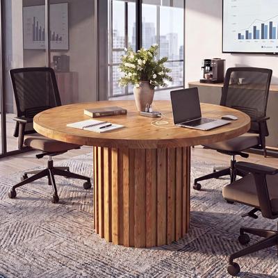 Bluebell 47-Inch Round Conference Table for Office, Conference Room, Living Room