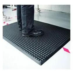 RS PRO, Bodenschutzmatte, Schwarz Anti-Ermüdungsmatte Antirutsch Gummi Kiesel, Einzelne, 0.9m x 600mm x 16mm (90 x 60 cm)