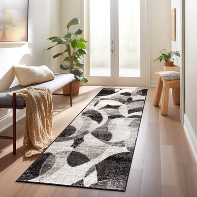 World Rug Gallery Contemporary Distressed Circle Area Rug