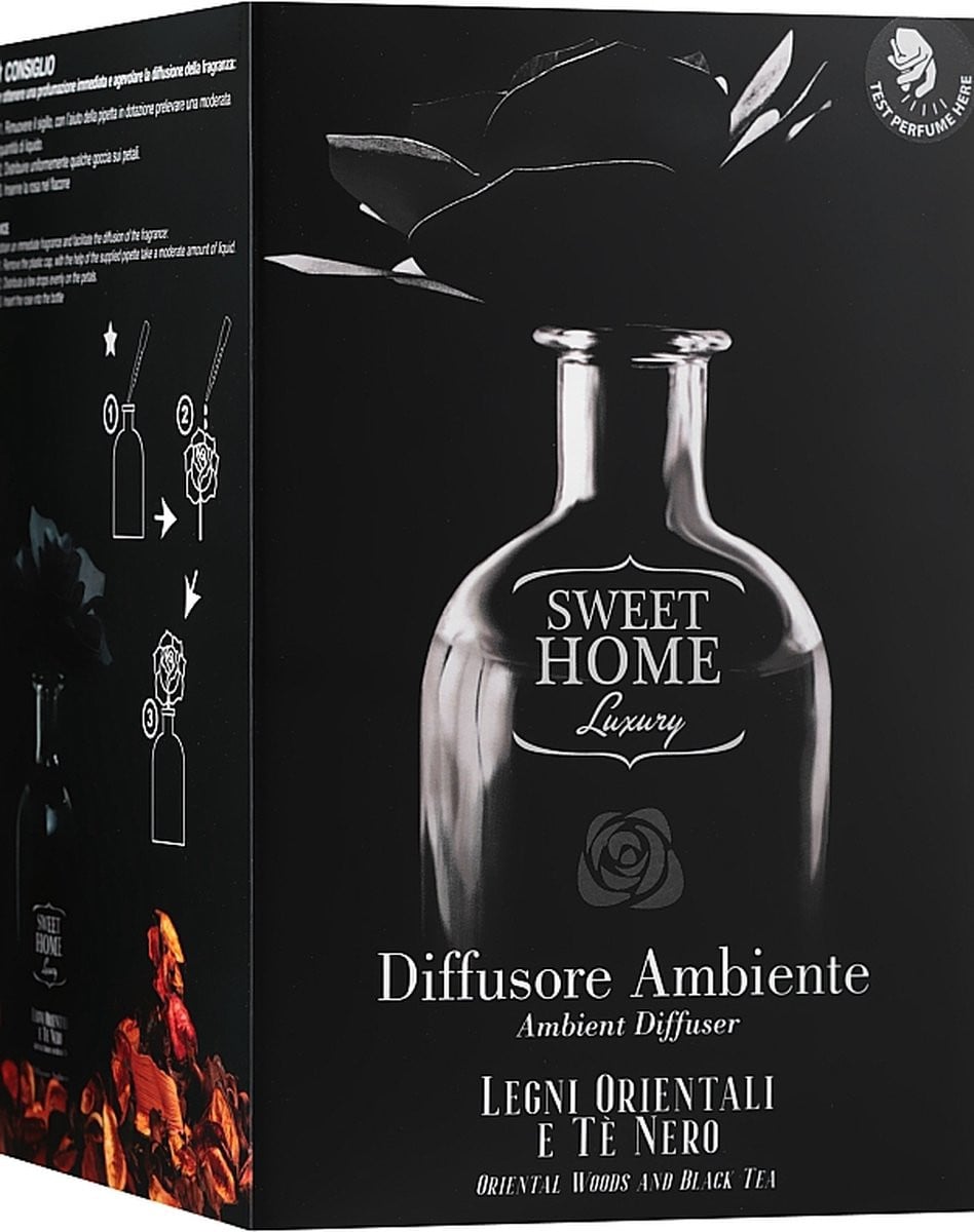 Sweet Home Collection geurverspreider oriëntaalse houtgeuren en zwarte thee 250ml
