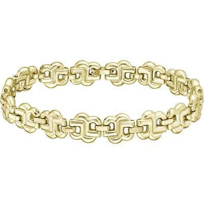 Armband BOSS "DOUBLE B STRAND", gold (gelbgoldfarben), Armbänder, Damen, 17cm, Edelstahl, Armband