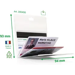 tarifold Namensschilder transparent 9 cm x 6 cm