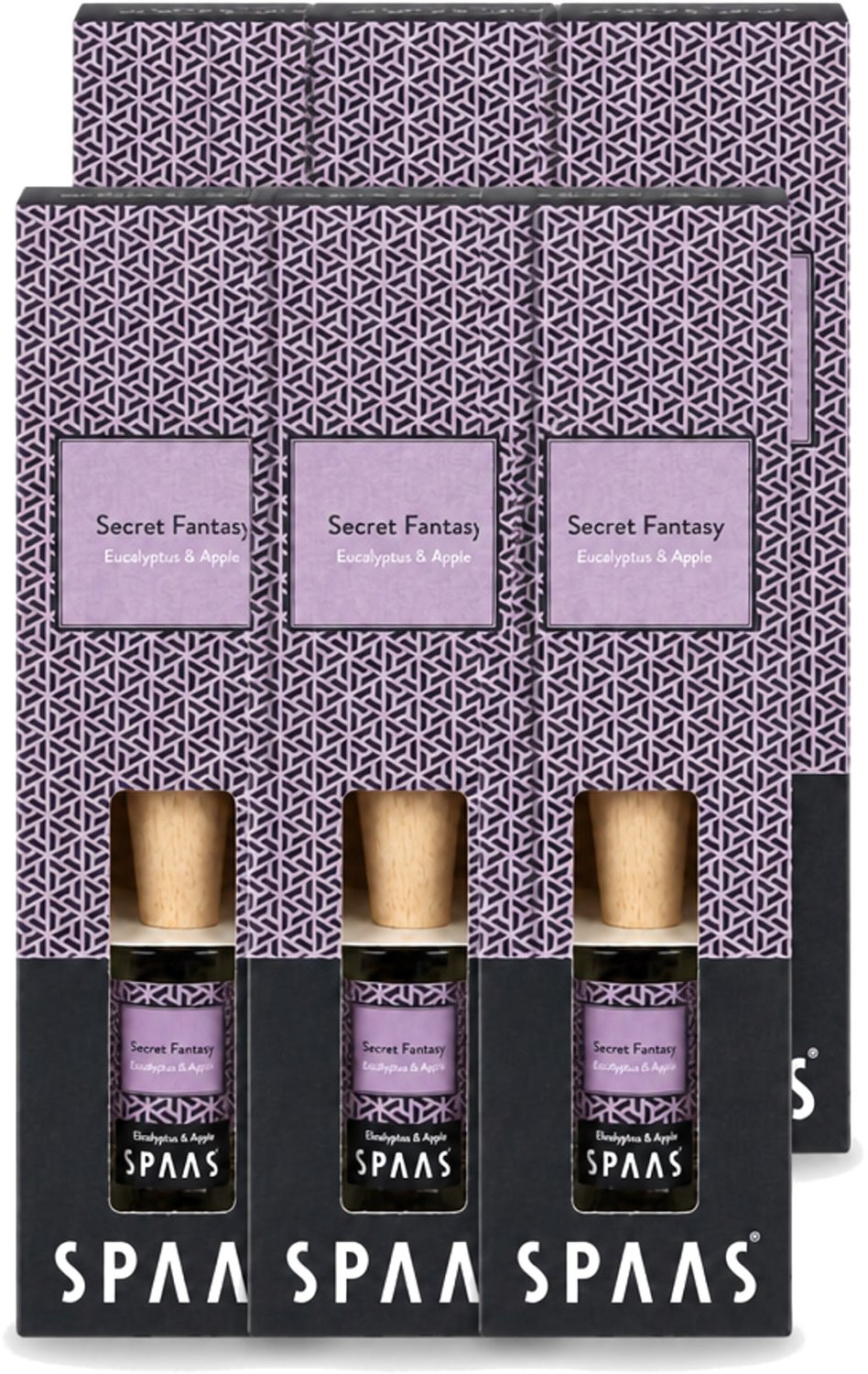 Spaas Geurstokjes Secret Fantasy Eucalyptus en Appel 80 ml Voordeelverpakking 6 stuks