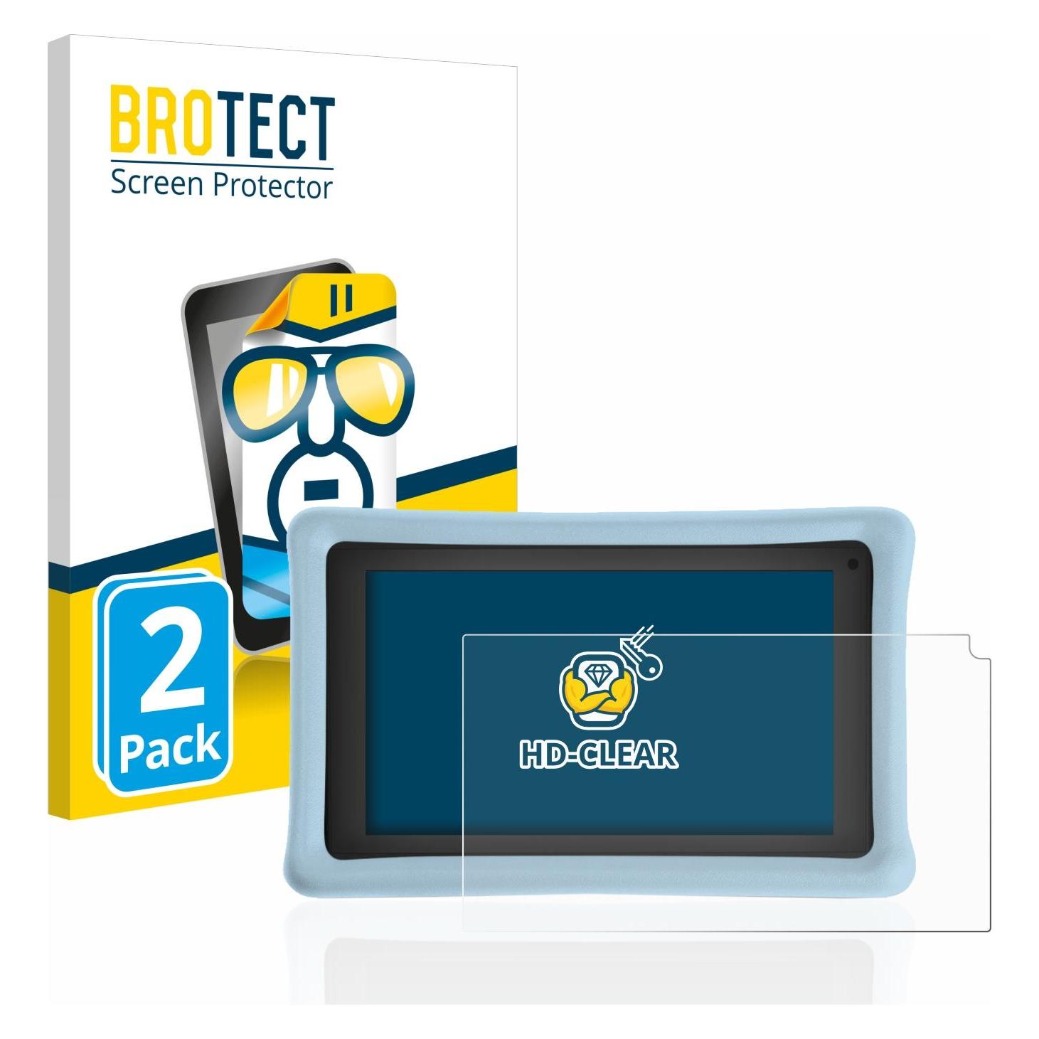 Brotect Schutzfolie Displayschutz Klar (2 Stk., Pebble Cars Tablet 7) (1838768)