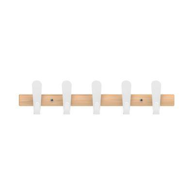 Wandgarderobe Functionals STICKS HJH 60, 10 Haken, bis 10 kg, Holz und Kunststoff, Eiche-Natur/weiß