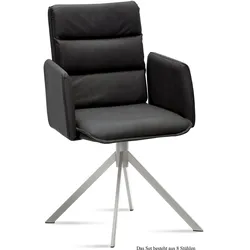 ARMLEHNSTUHL (8er-Set) Dorree 52x92x60 Edelstahl/Anthrazit