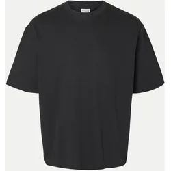 Basic T-Shirt Schwarz L