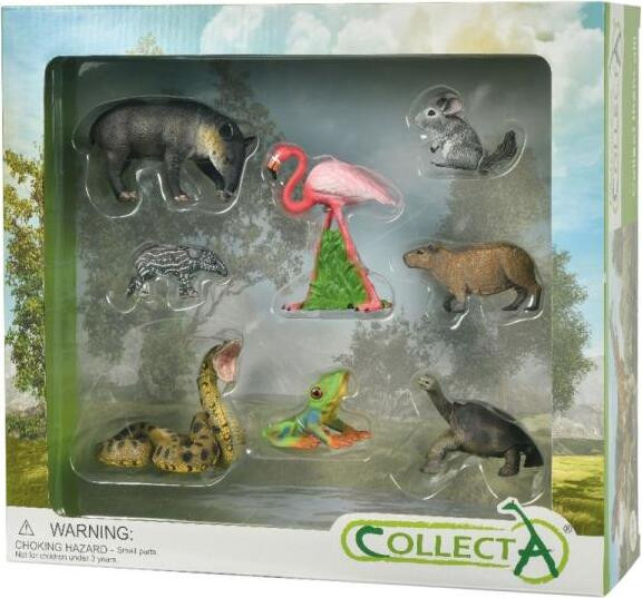 Collecta Set van 8 handgeschilderde wilde dieren figuurtjes
