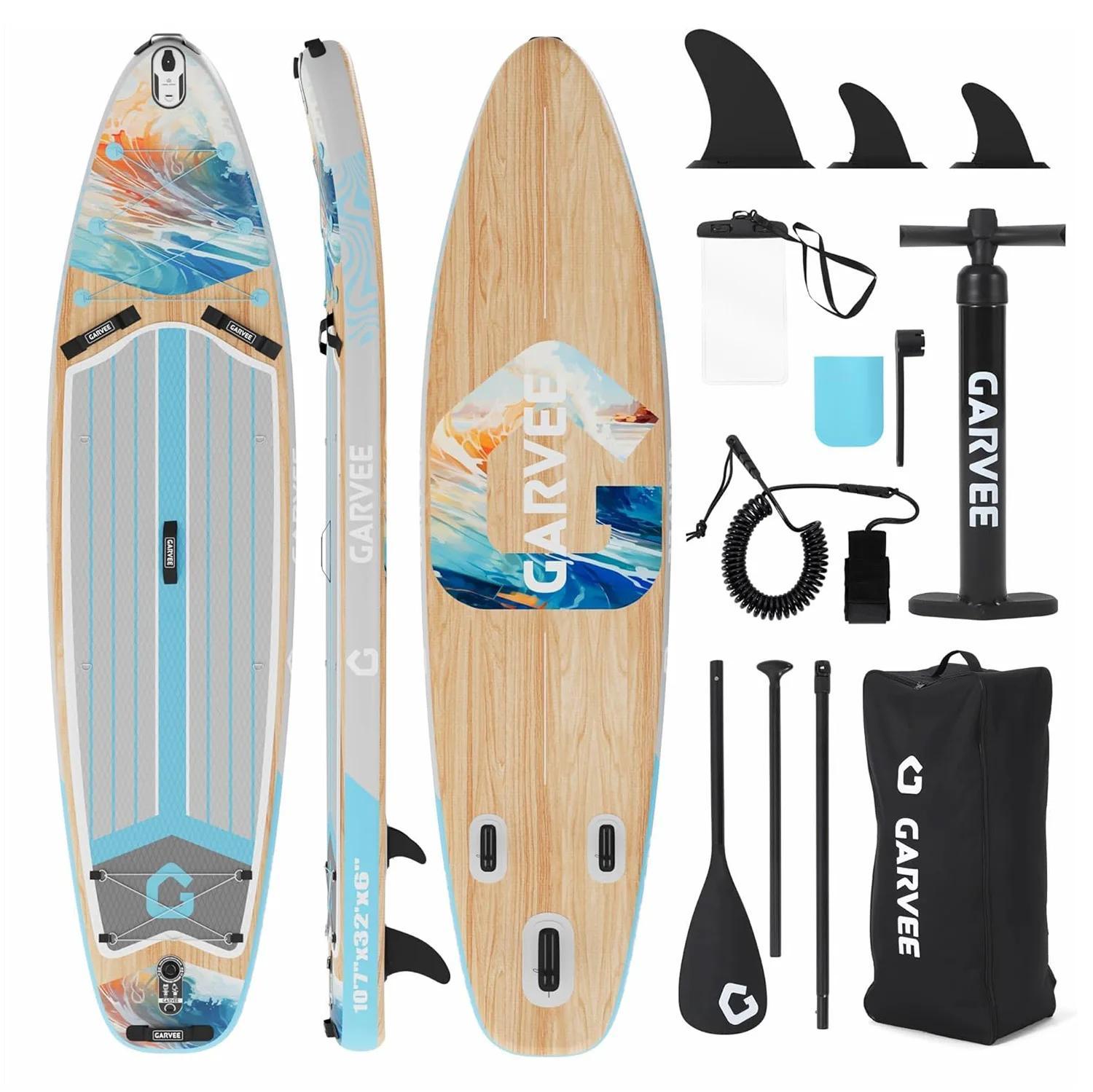 Aufblasbares SUP Board - Stand Up Paddleboard - 335 x 86 x 15 cm - Tragkraft 200 kg - Kamerahalterung - PVC - Zubehörset