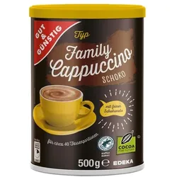 Gut & Günstig »Family Cappuccino Schoko« Instant Kaffee-Spezialität (40 Portionen) braun