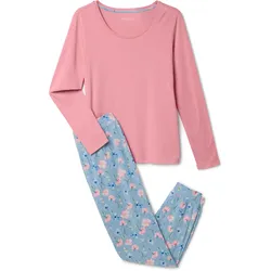 Tchibo - Pyjama - Damen - Gr. S - blau/print