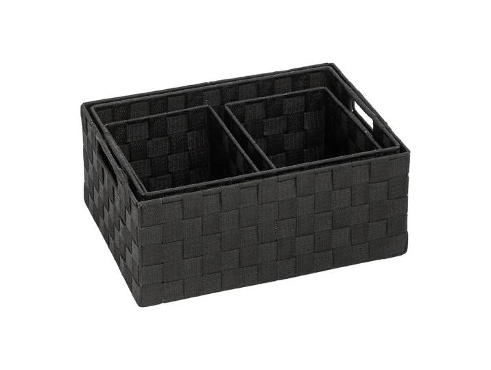 Aufbewahrungsbox Weave, Edy&liv, schwarz, Kunststoff