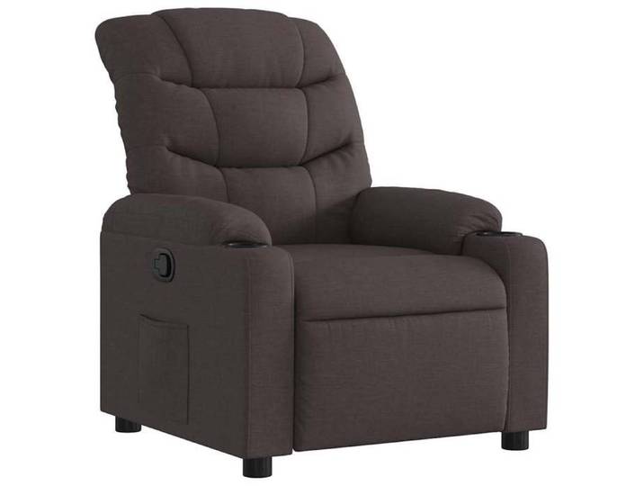 Maison Exclusive - Fauteuil inclinable Marron foncé Tissu