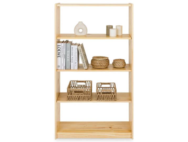 Idimex Standregal Standregal natur, Naturfarben, Holz, Kiefer, Vintage, 80x136x30 cm, Wohnzimmer, Regale, Bücherregale