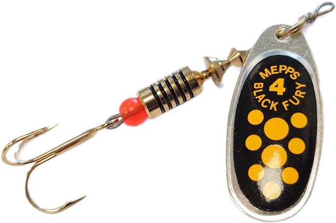 Mepps Black Fury-Silver/yellow-3