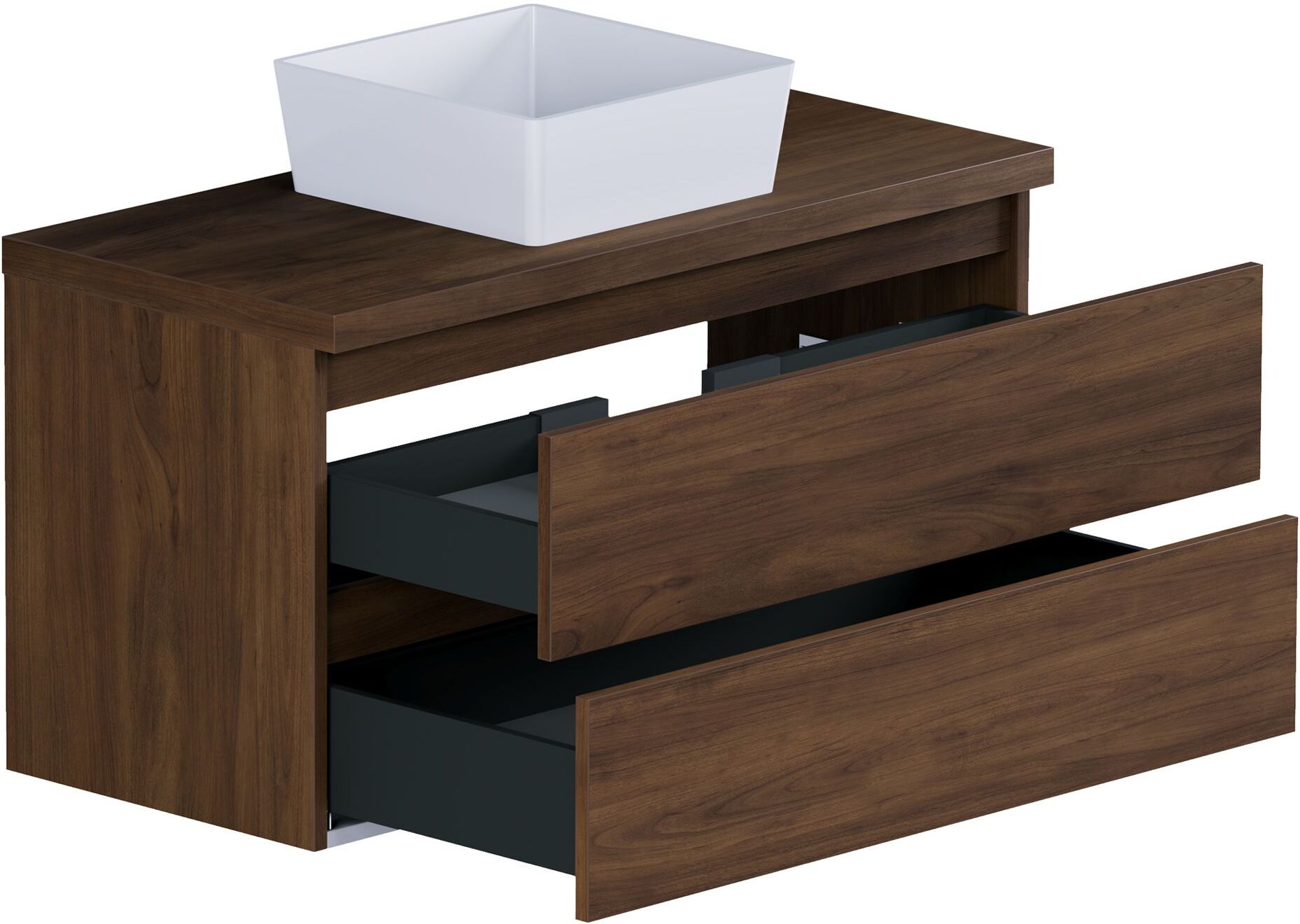 pianura Stella Waschtischunterschrank 100,5 cm mit Aufsatzwaschtisch Sole, Badmöbel, P100039SQ+ADP-SQ+52KW-SET,