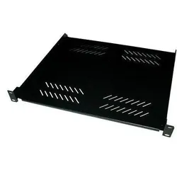 TRI XtendLan 19" police s perforací 1U/400mm, nosnost 25kg, černá, Serverschrank Zubehör, Schwarz