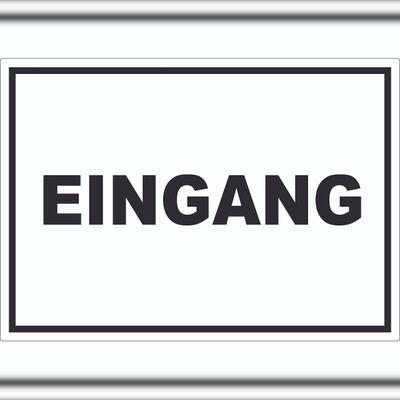 HB-Druck Eingang Aufkleber A6 (105x148mm)