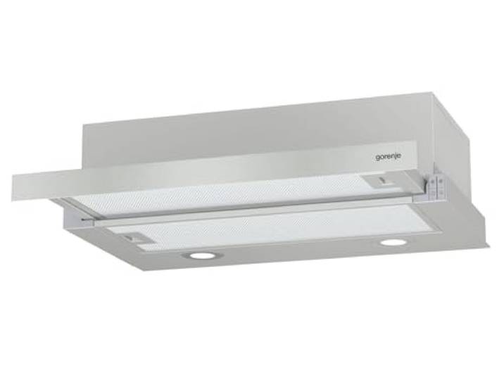Gorenje TH62E4X Dunstabzugshaube/ LED Beleuchtung/ Polyurethanfilter/ Abluft oder Umluftbetrieb, Edelstahl-look -450 M³/H Leistung