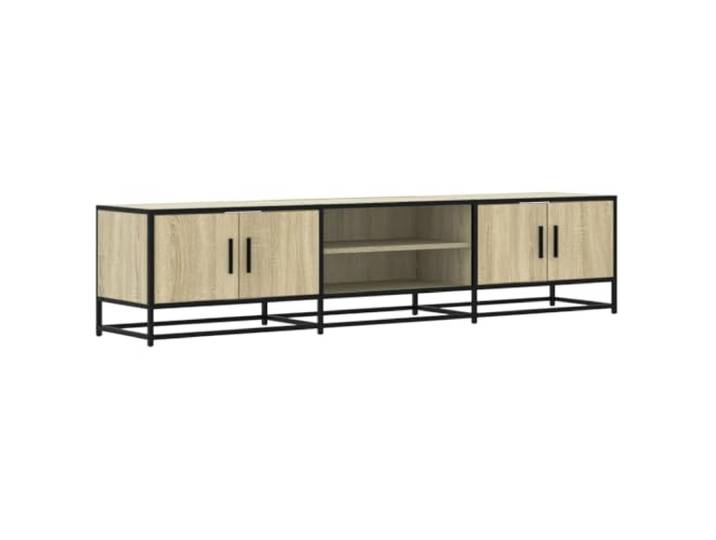 LMTYOENFG TV-Schrank Sonoma-Eiche 180x35x41 cm Lowboard Stabiles Lowboard mit Türen und Ablagen für Wohnzimmer und Schlafzimmer, passt für Fernseher und Mediengeräte.