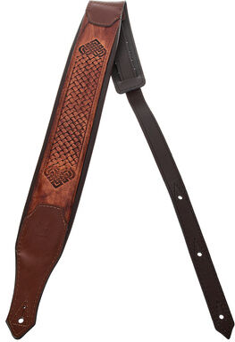 Minotaur Hand Tooled Celtic Strap Camel
