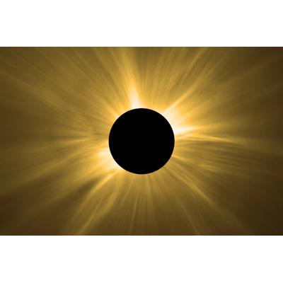 Fototapete PAPERMOON "SONNEN-FINSTERNIS-SONNE WELTALL ERDE PLANETEN UNIVERSUM", bunt, B:2,5m L:1,86m, Vlies, Tapeten