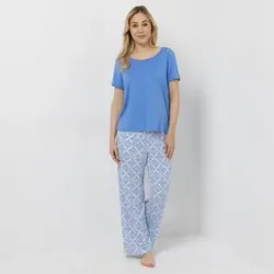 MUK LUKs 2tlg. Set Lounge-Hose Shirt, 1/2 Arm Jersey-Ware