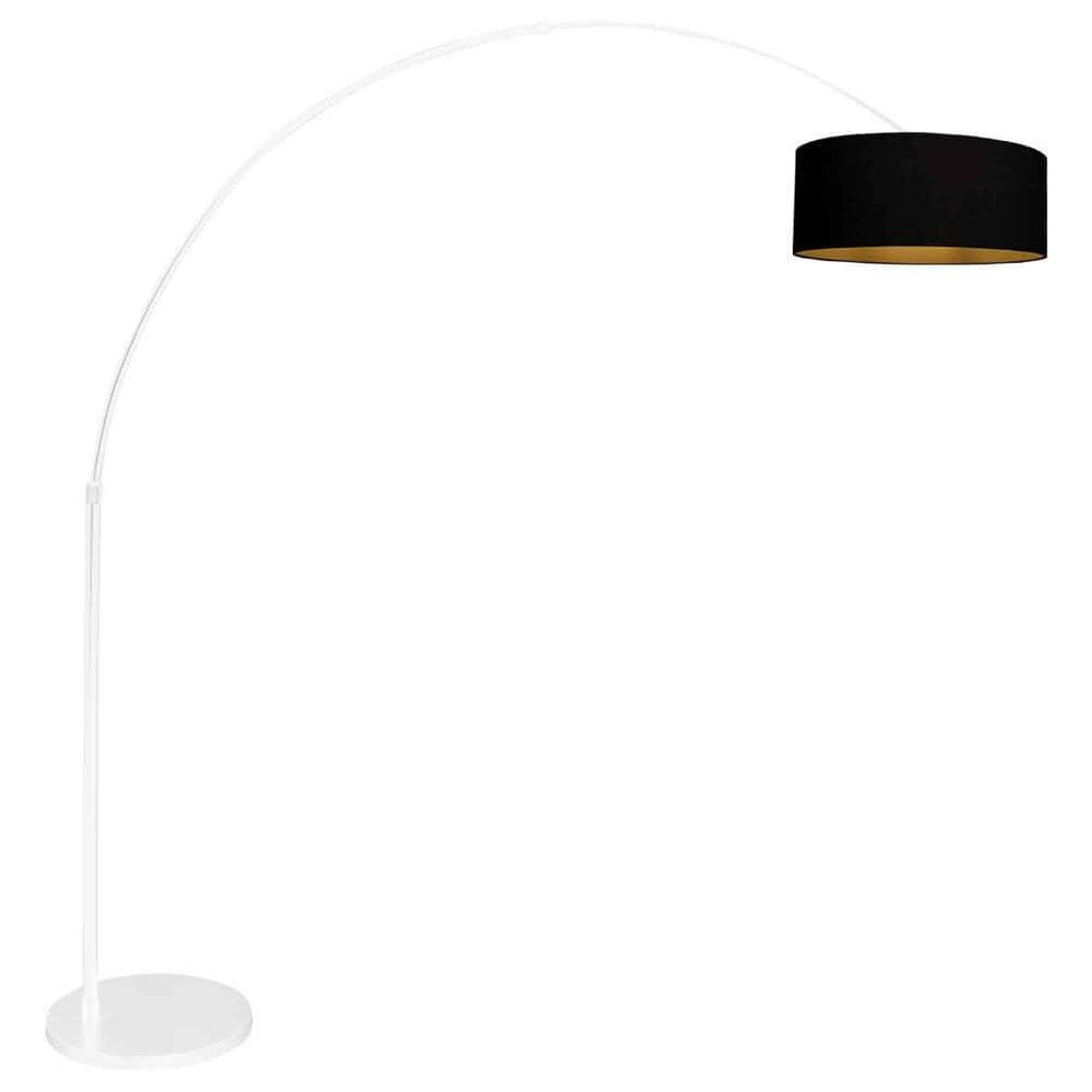 Steinhauer Booglamp Sparkled Light wit met zwarte kap - 3964W