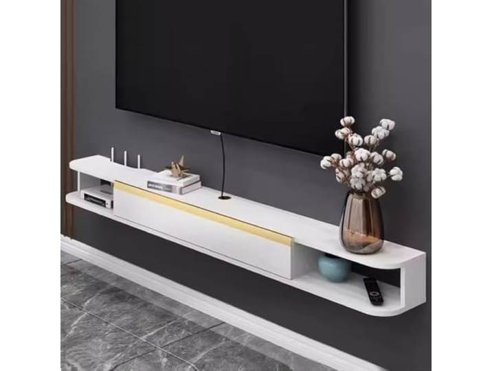 Moderner schwebender TV-Ständer, wandmontierte Medienkonsole TV-Schrank Mit Stauraum for Schlafzimmer und Wohnzimmer platzsparend(Color4)