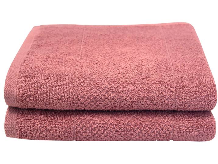 Handtücher DYCKHOFF Popcorn , rosa (koralle), B:50cm L:100cm, Frottier, Baumwolle, Handtücher, Handtücher