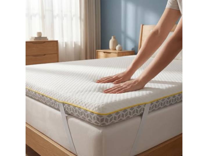 Brightr® Aurora Deluxe Visco-Schaum Topper 90 × 190 cm, 8 cm extra hoch, wendbarer 2-in-1 Komfort, Medium/Medium-Fest (H3/H4)