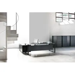 Schreibtisch mit integriertem Sideboard La7 - Arbeitsplatz perfekt organisiert