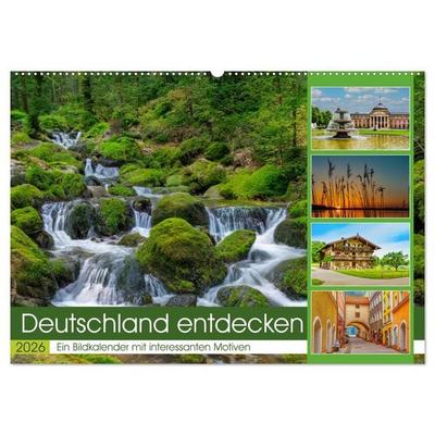Deutschland entdecken (Wandkalender 2026 DIN A2 quer), CALVENDO Monatskalender