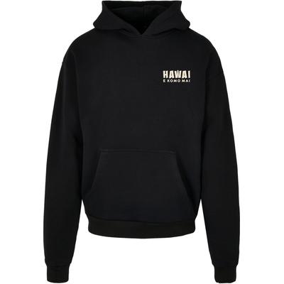 Kapuzenpullover MERCHCODE "Merchcode Hawai Oversized Hoody", Herren, Gr. L, schwarz, 100% Baumwolle, mehrfarbig, oversize, ohne Ausschnitt, Pullover Kapuzenpullover